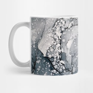 Icy Payne's Grey Abstract Bubble / Snow Painting Mug